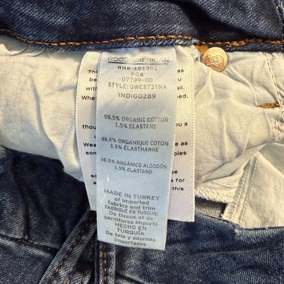 Good American Women’s Good Legs Crop Distressed Skinny Denim Jeans Size 12/31 - Picture 9 of 10